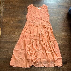 Karavan large petite orange maxi dress